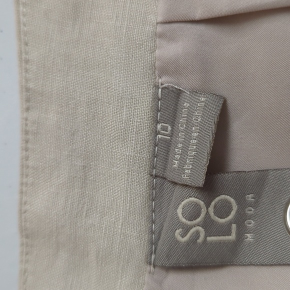 Linen fully lined skirt, size 10 - Picture 3 of 6